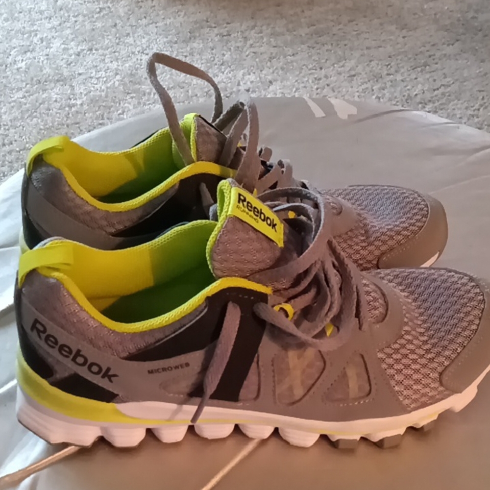 Reebok Kids Gray and Yellow Sneakers